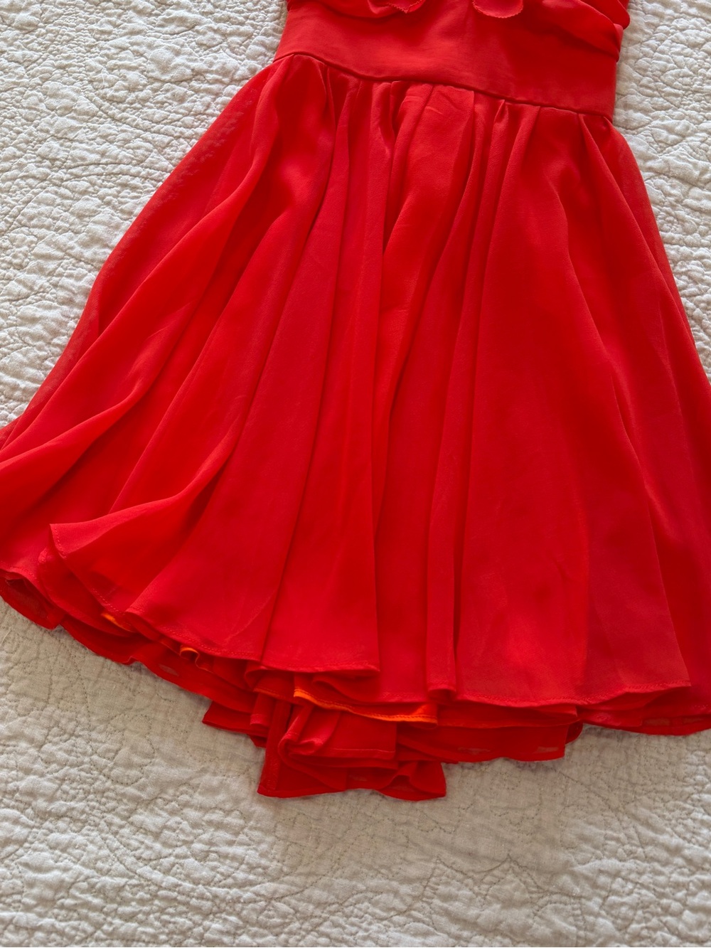 Lulu's Red Ruffle V-Neck Mini Dress - Picture 4 of 7